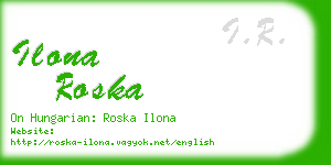 ilona roska business card